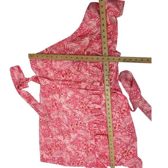 LOVERS + FRIENDS Seana Tropical Pink One Should Ruffle Dress SZ XL - Picture 10 of 13